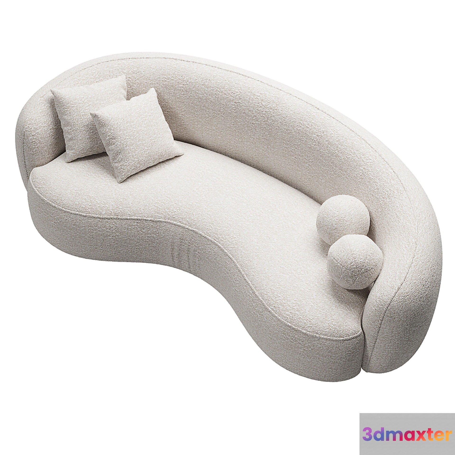Modern Cream Sofa 3D Model - 15883 - VRAY Render