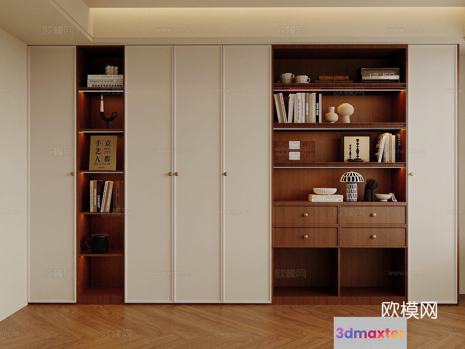 Modern Wardrobe Closet 3D Model - 11093 - VRAY Render