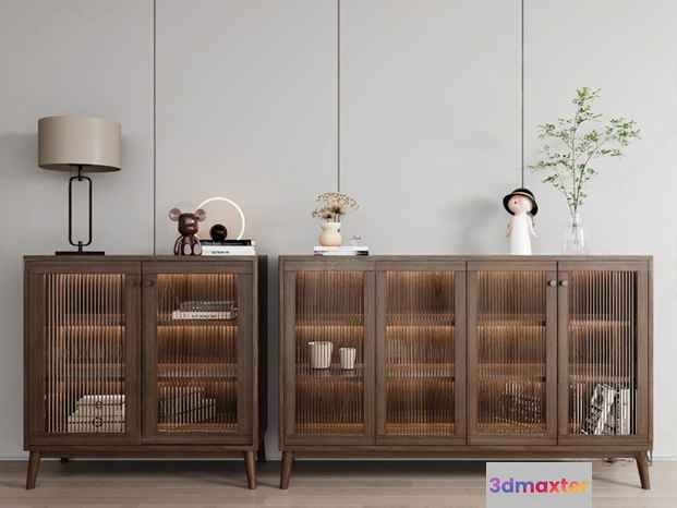 Modern Wooden Cabinets 3D Model - 13666 - VRAY Render