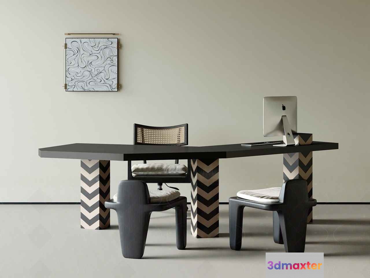 Modern Home Office 3D Model - 4175 - CORONA Render