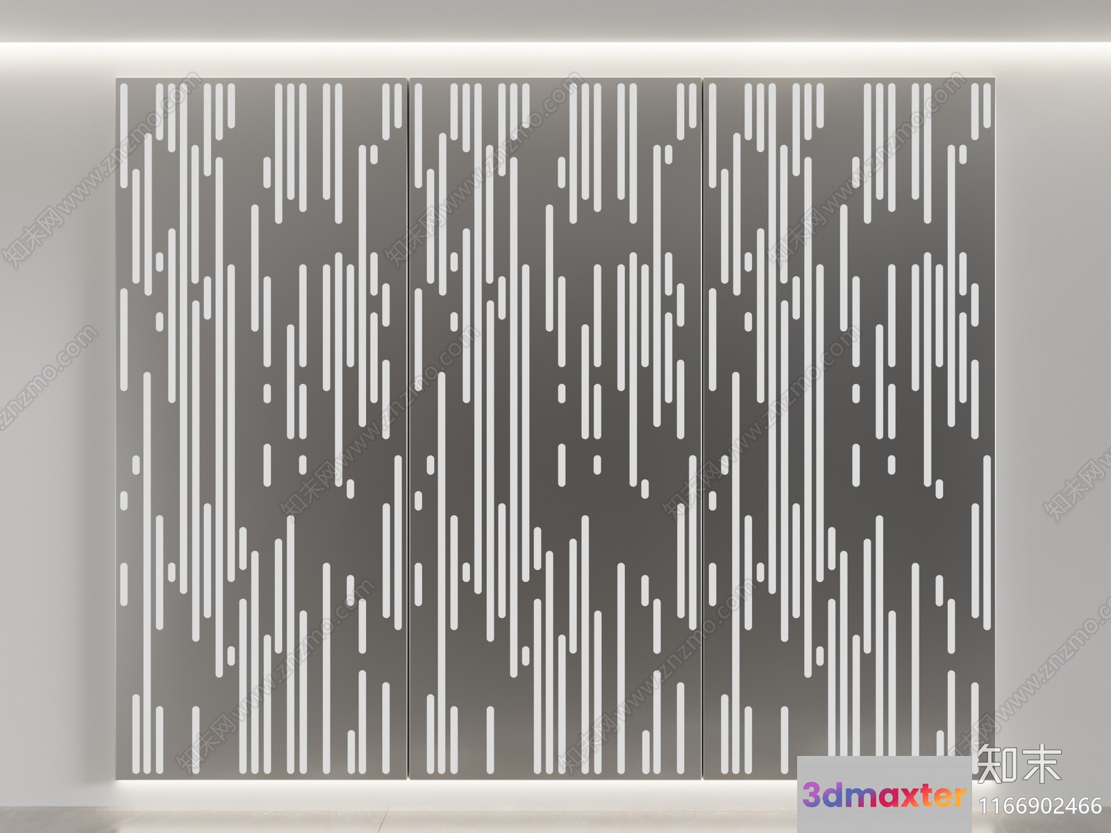 Modern Gray Wall 3D Model - 7970 - CORONA Render