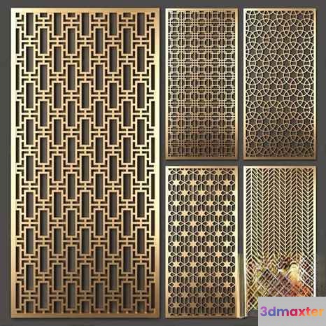 Geometric Wall Decor 3D Model - 1736 - CORONA Render