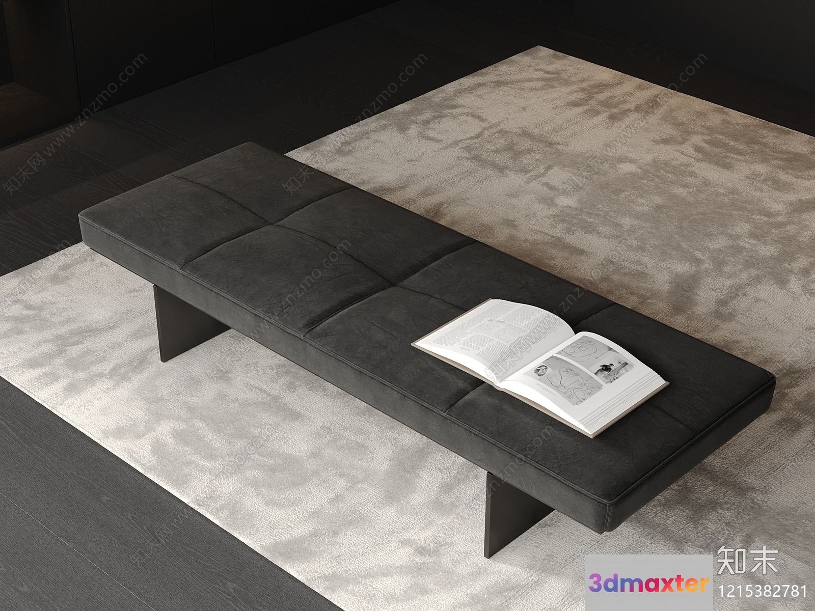 Modern Minimalist Couch 3D Model - 23673 - VRAY Render