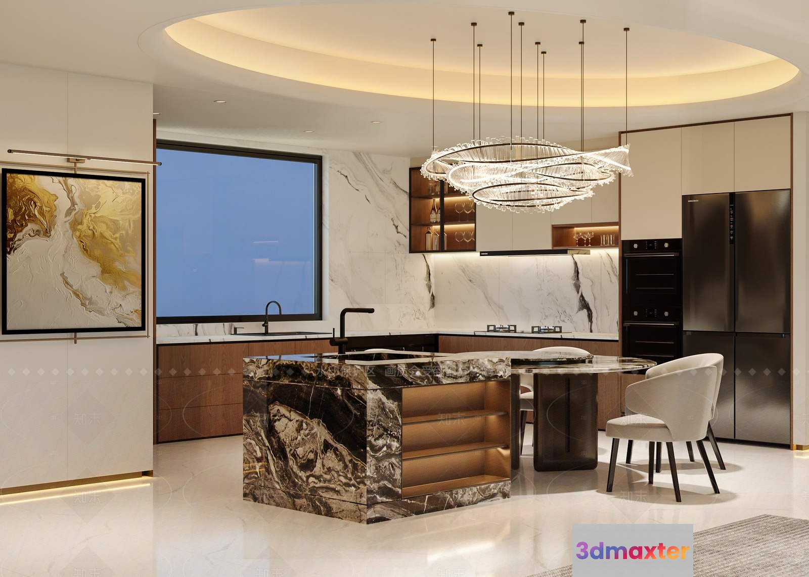 Modern Kitchen 3D Model - 6159 - VRAY Render