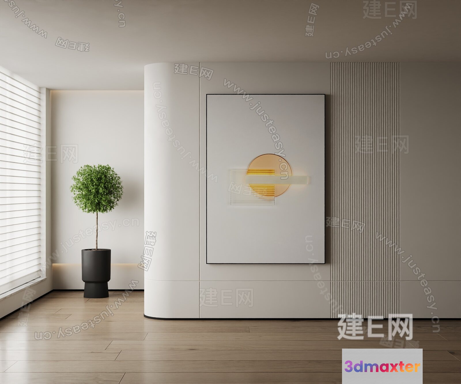 Modern Minimalist Room 3D Model - 20037 - VRAY Render