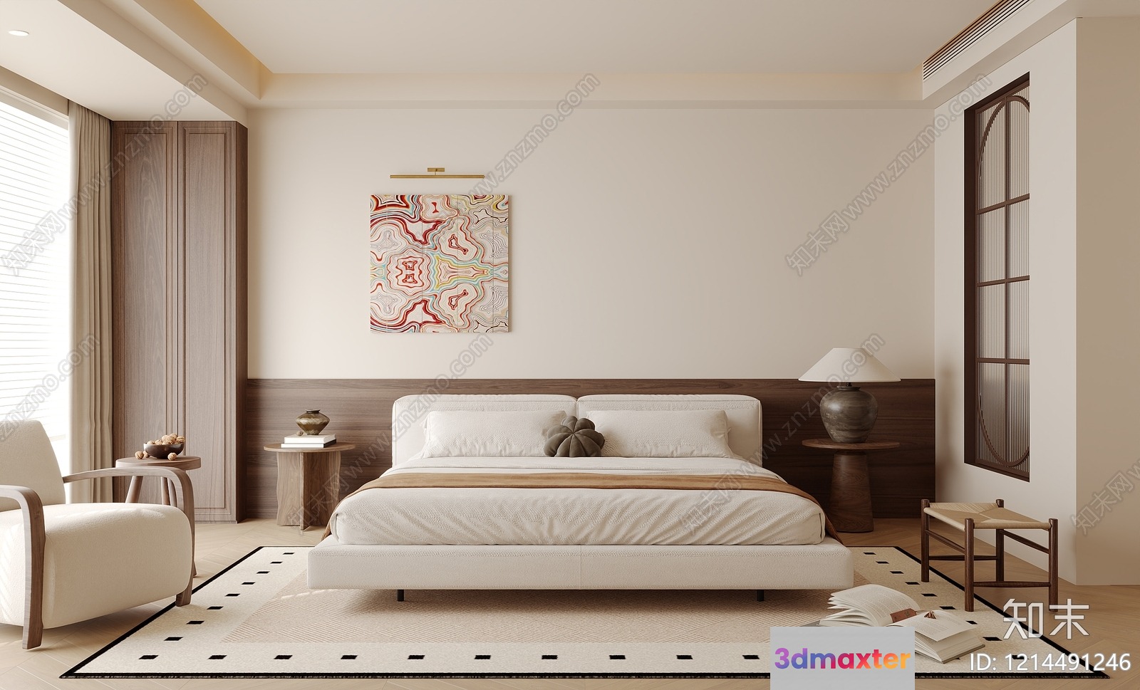 Cozy Bedroom 3D Model - 22102 - VRAY Render