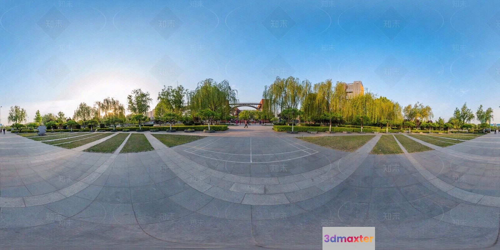 A Large Outdoor Plaza 3D Model - 18347 - VRAY Render