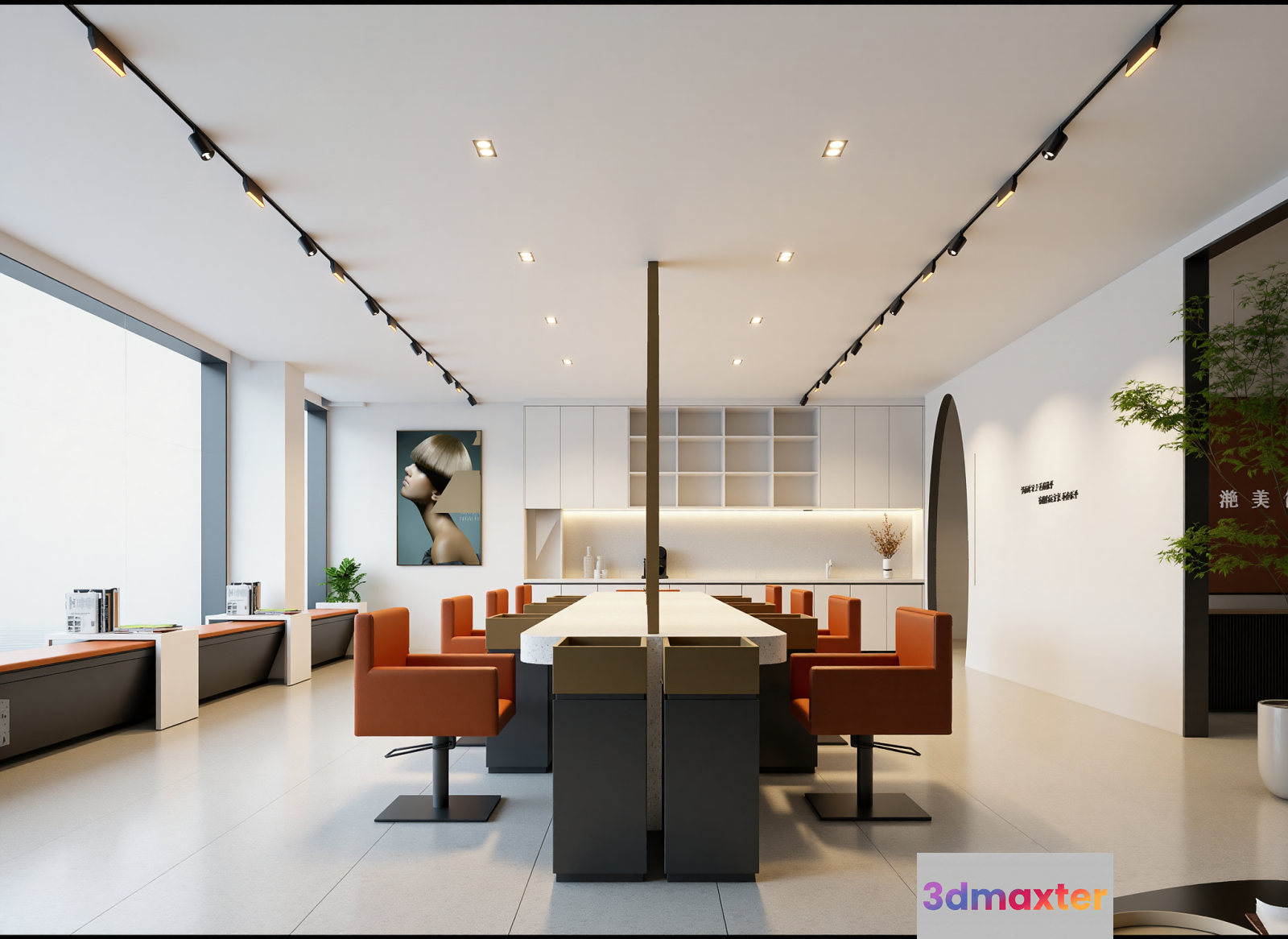 Modern Salon Interior 3D Model - 21905 - VRAY Render
