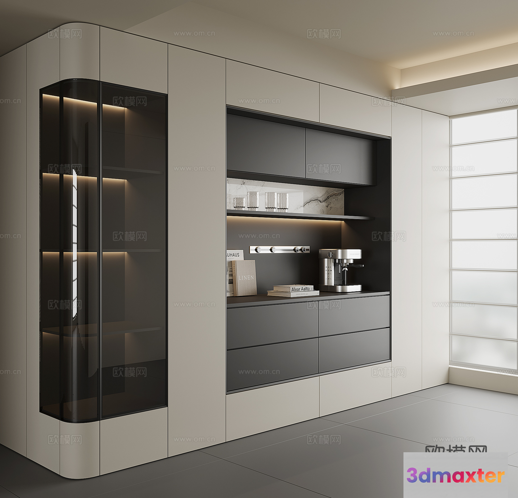 Modern Kitchen Cabinets 3D Model - 16786 - VRAY Render