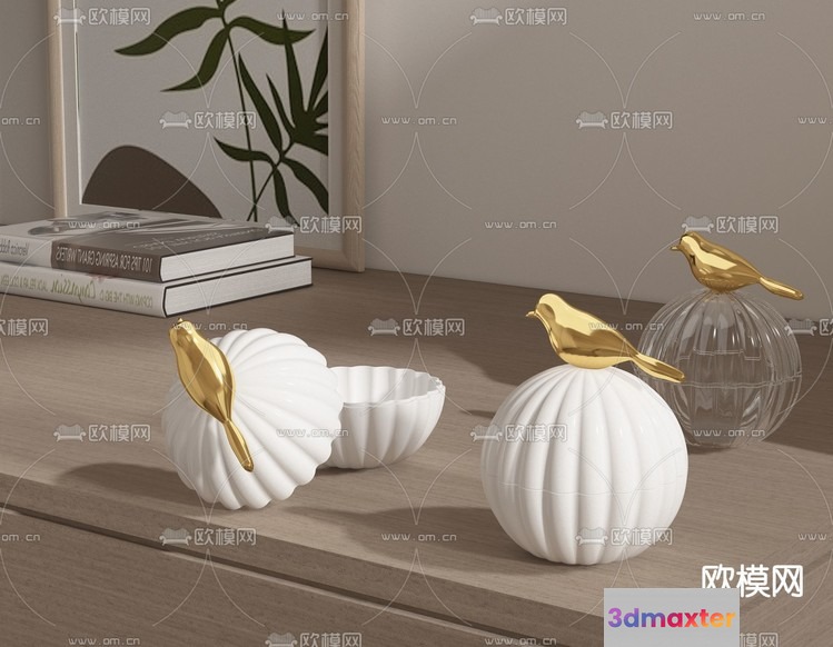 Modern Home Decor 3D Model - 8555 - VRAY Render