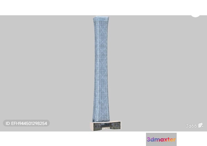 A Long Narrow Grey Fabric 3D Model - 11349 - VRAY Render