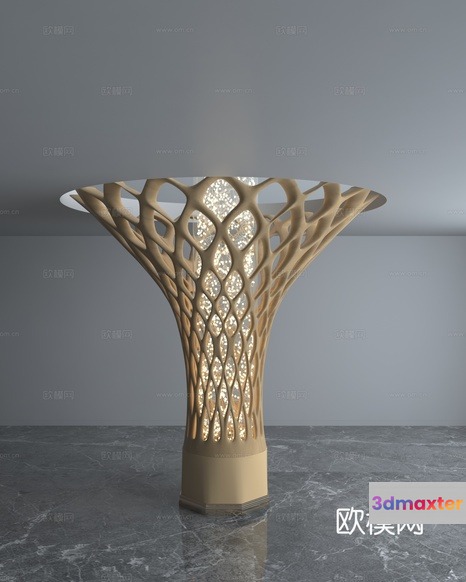Gold Light Fixture 3D Model - 6788 - VRAY Render