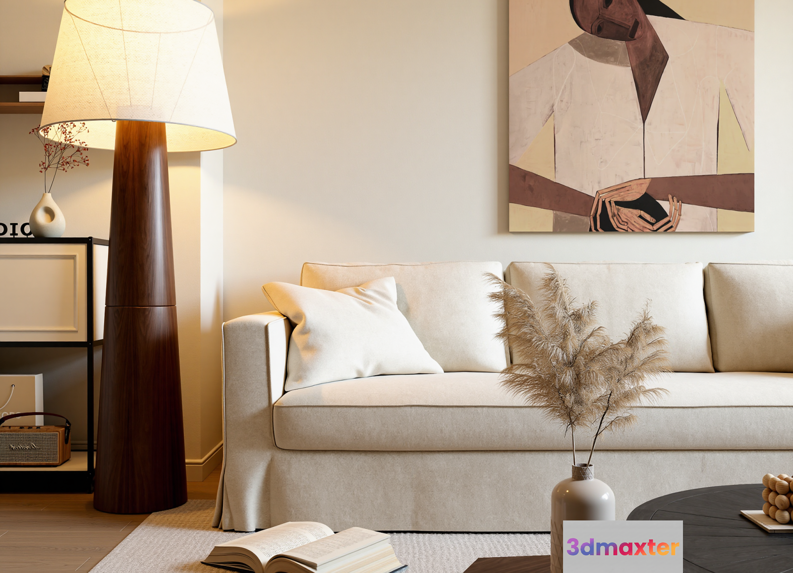 Cozy Living Room 3D Model - 12569 - VRAY Render