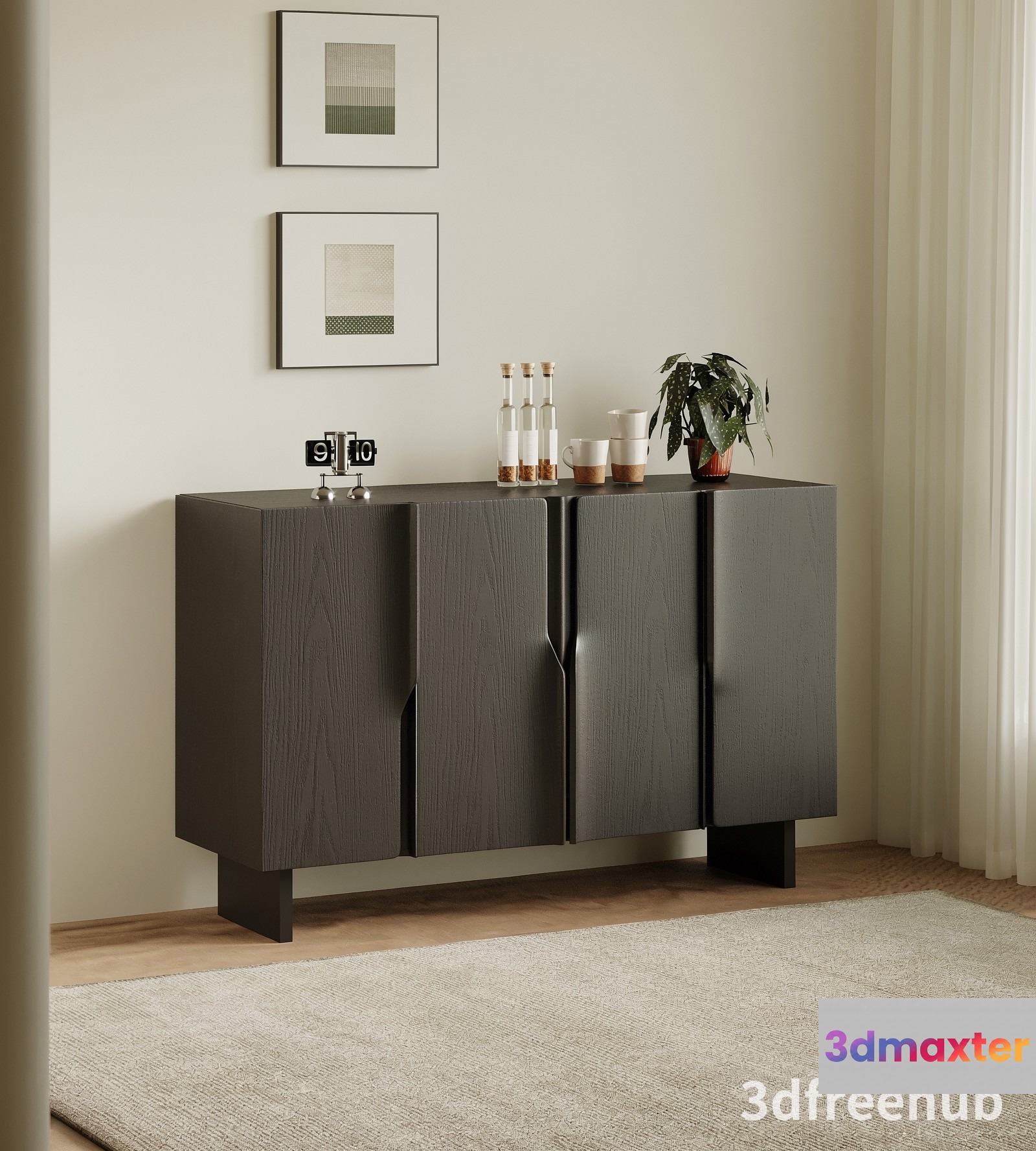 Modern Sideboard Furniture 3D Model - 23528 - VRAY Render