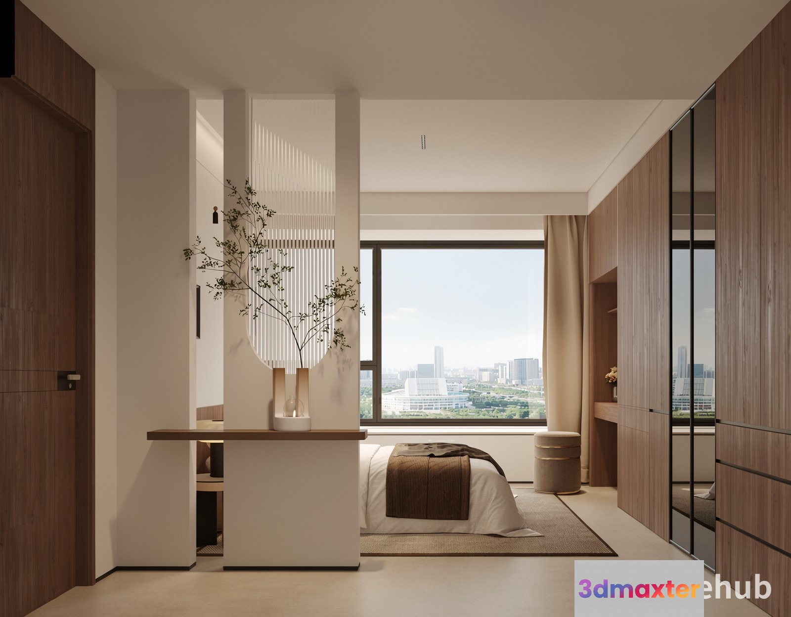 Cozy Bedroom 3D Model - 20005 - VRAY Render