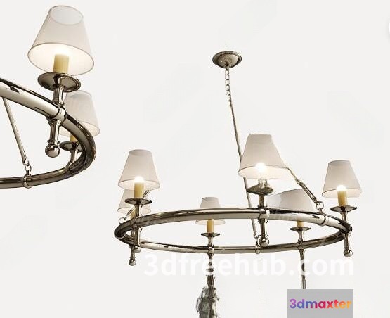 Gold Light Fixture 3D Model - 18544 - VRAY Render