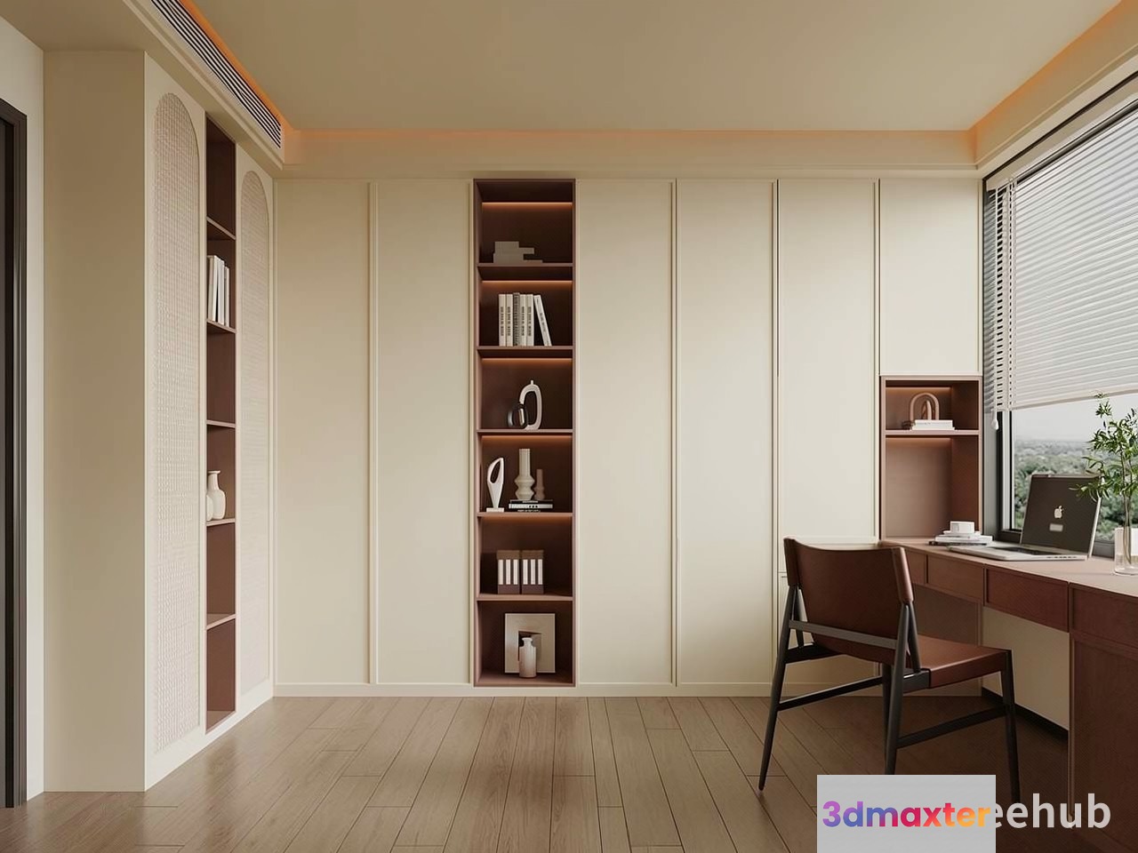 Modern Home Office 3D Model - 20010 - VRAY Render