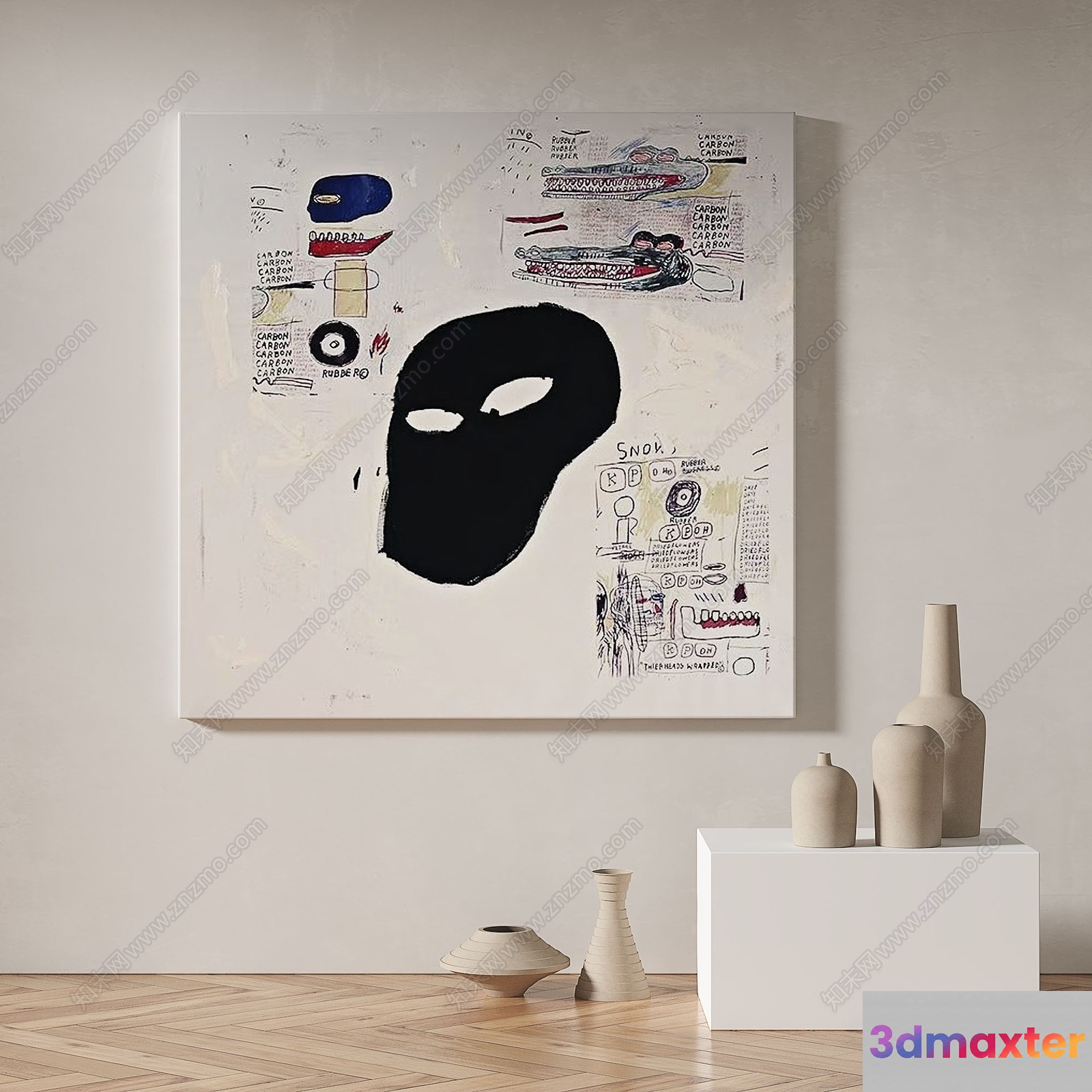 Modern Art Gallery 3D Model - 9883 - VRAY Render
