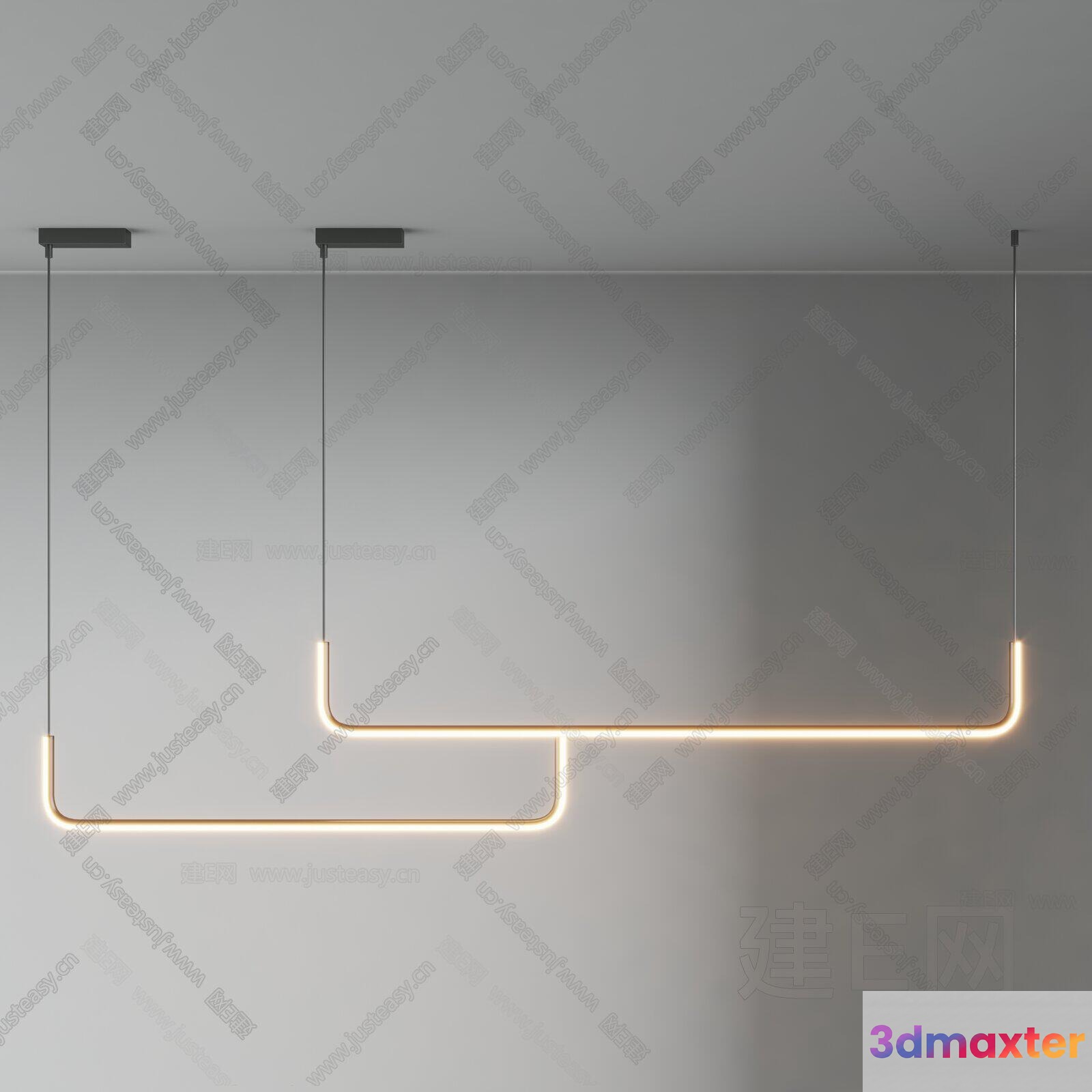 Gold Light Fixture 3D Model - 22755 - VRAY Render