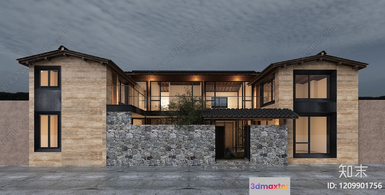A Modern House 3D Model - 15238 - VRAY Render