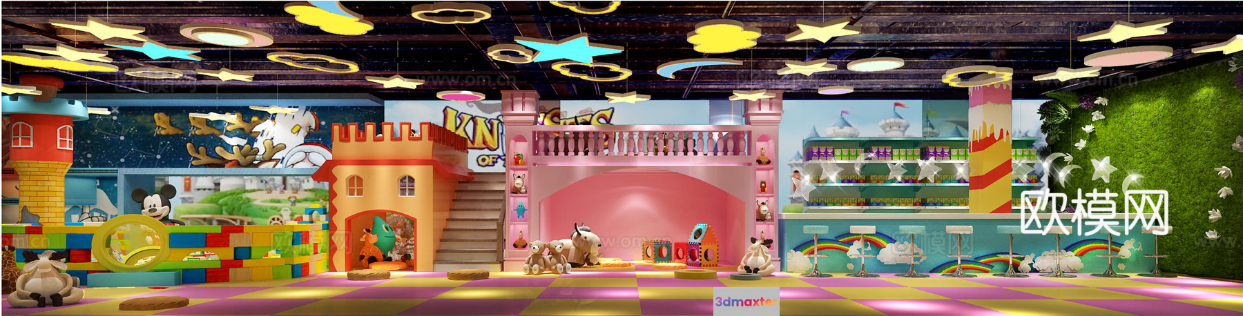 A Colorful Playroom 3D Model - 3151 - VRAY Render