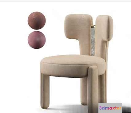Beige Chair 3D Model - 16142 - CORONA Render