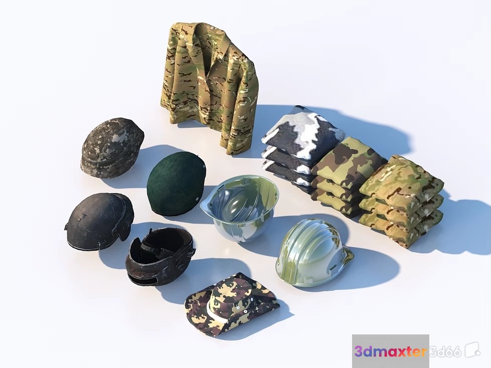 Military Gear 3D Model - 19366 - VRAY Render