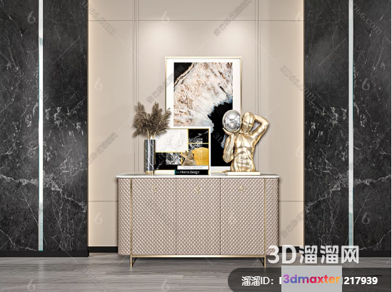 Modern Living Room 3D Model - 5722 - VRAY Render