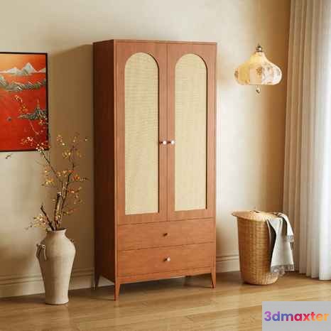 Modern Wooden Cabinet 3D Model - 1485 - VRAY Render