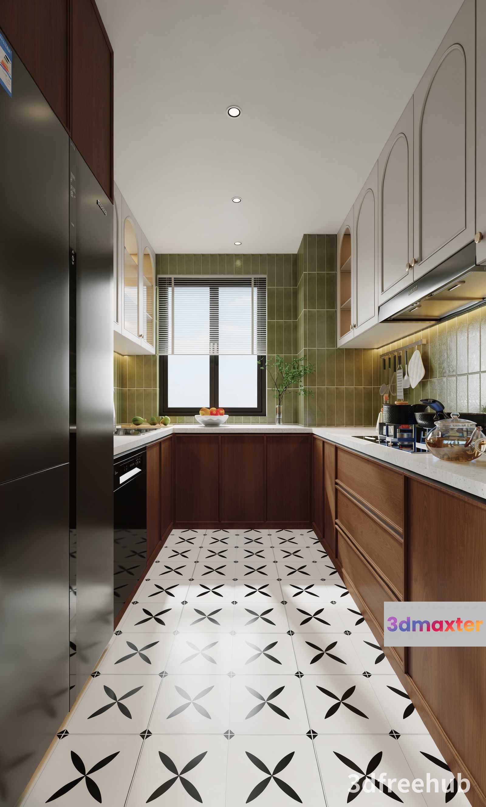A Modern Kitchen 3D Model - 23020 - VRAY Render