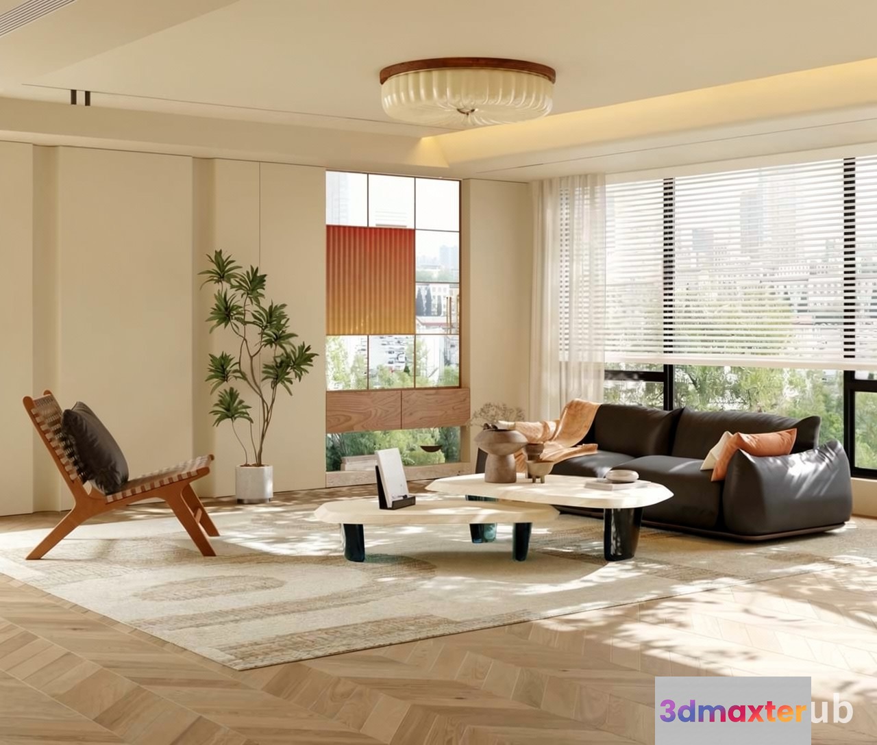 Modern Living Room 3D Model - 22226 - VRAY Render
