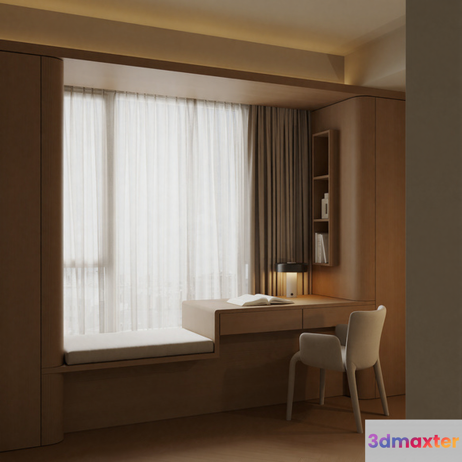 Modern Minimalist Room 3D Model - 13607 - VRAY Render