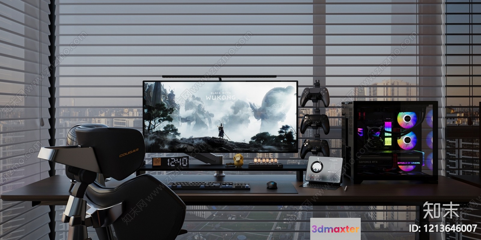 Modern Gaming Setup 3D Model - 6923 - VRAY Render
