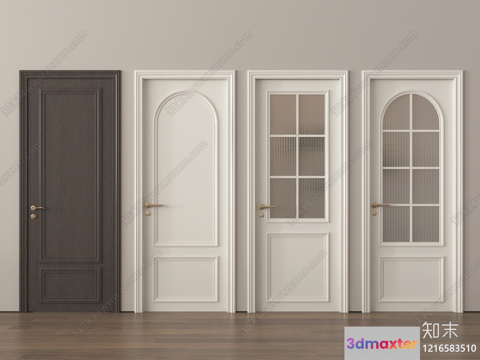 Modern White Doors 3D Model - 15278 - VRAY Render