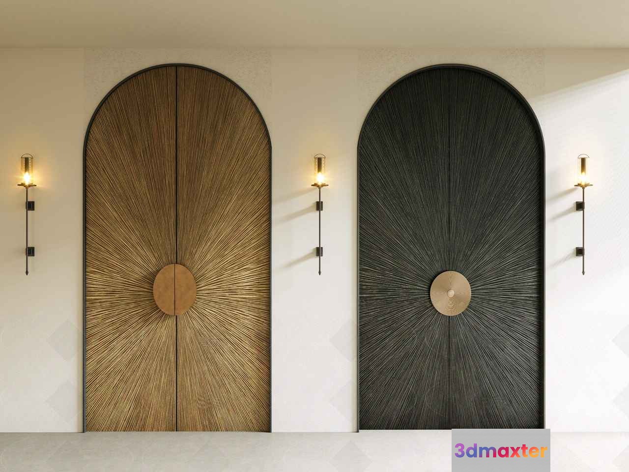 Modern Arched Doors 3D Model - 11304 - CORONA Render