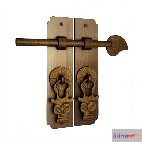 Antique Door Handle 3D Model - 20801 - VRAY Render