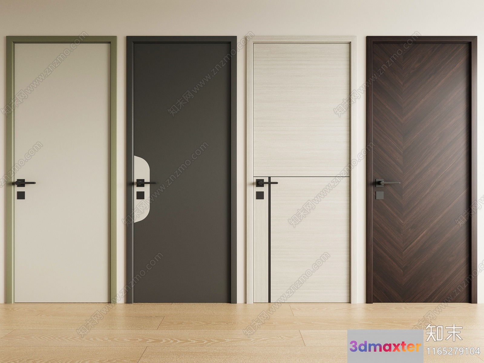 Modern Interior Doors 3D Model - 10575 - VRAY Render