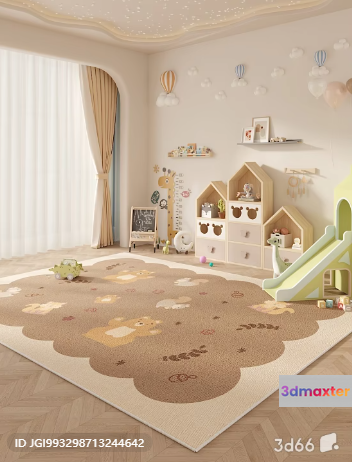 A Playroom With A Slide 3D Model - 15111 - VRAY Render