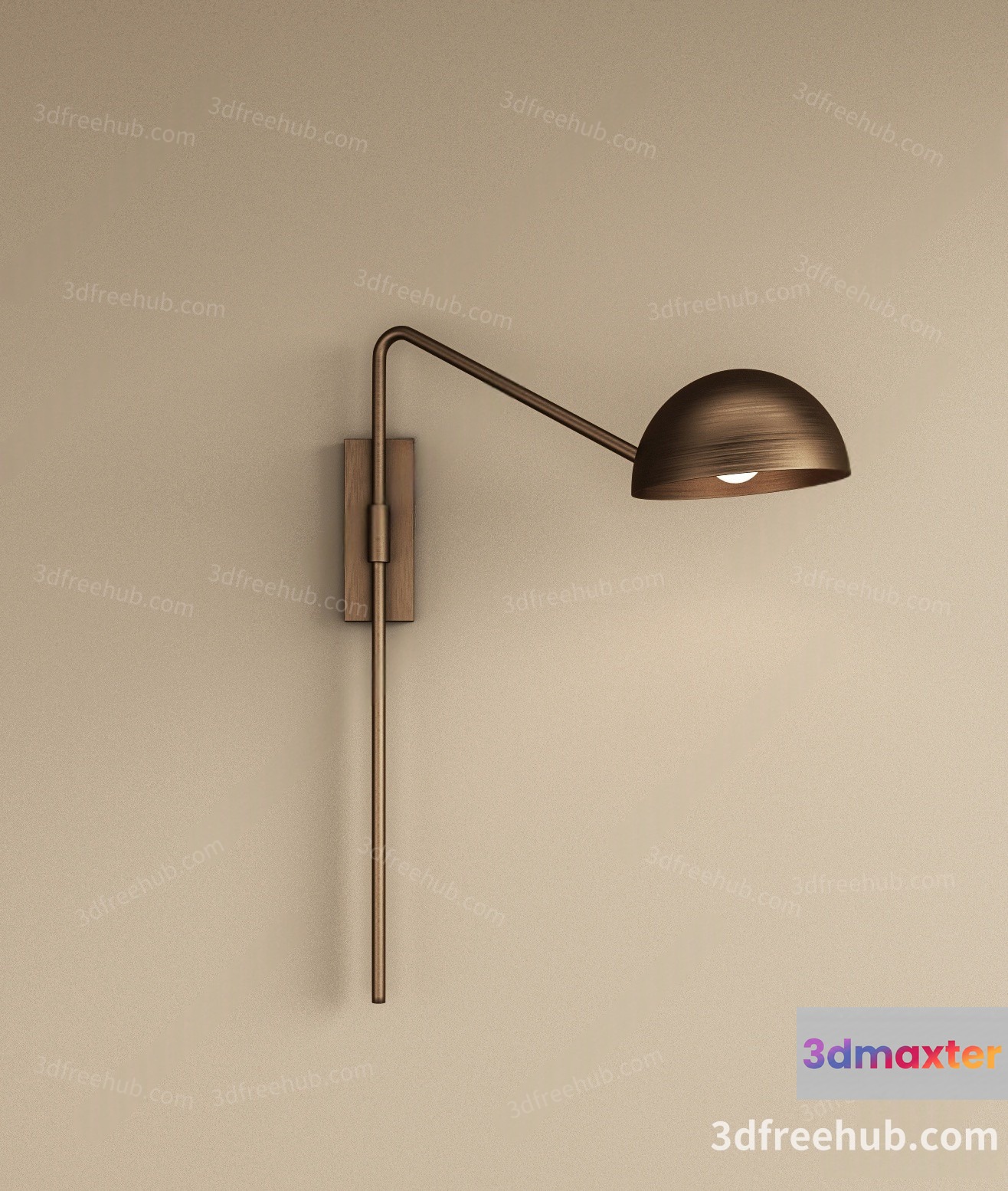 Gold Light Fixture 3D Model - 21273 - VRAY Render