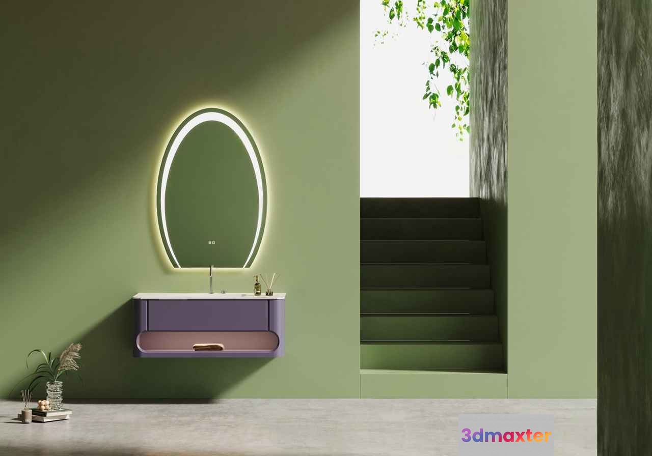 Modern Bathroom Vanity 3D Model - 5323 - VRAY Render