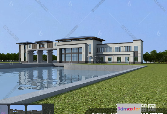 Modern Architectural Design 3D Model - 6685 - VRAY Render