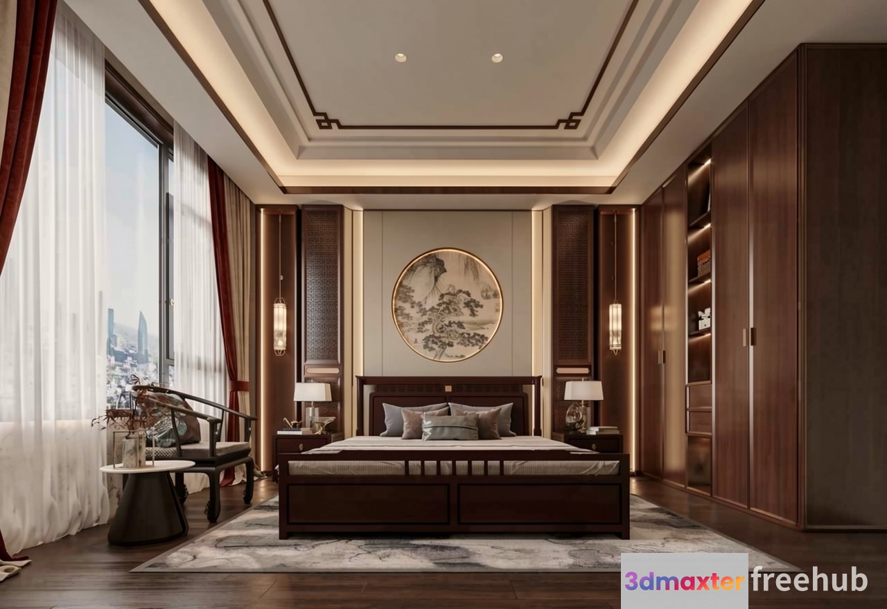 Cozy Bedroom 3D Model - 23204 - VRAY Render