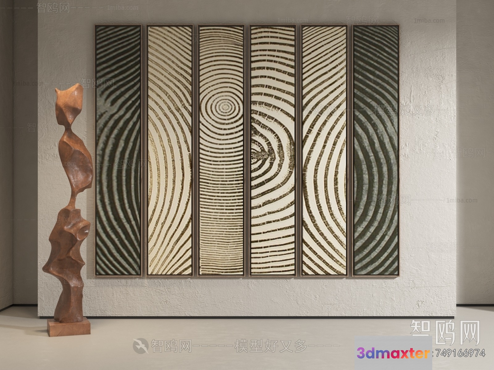 A Modern Art Piece 3D Model - 19678 - VRAY Render