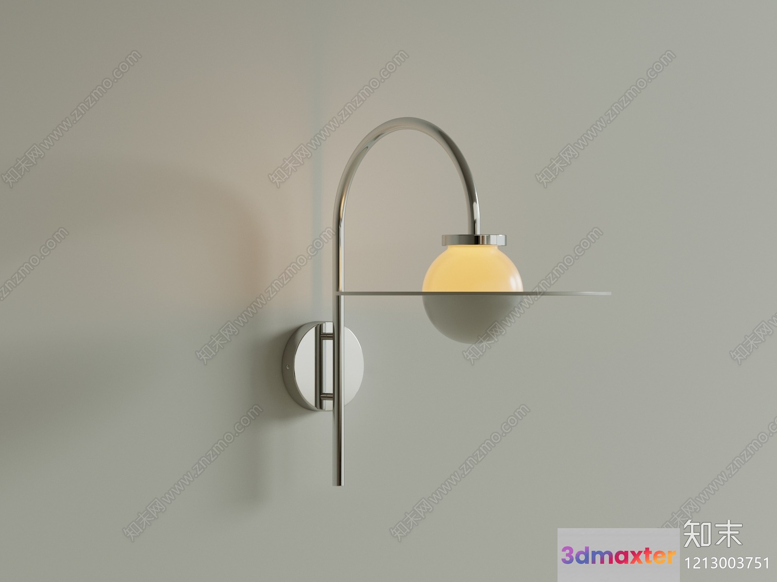 Gold Light Fixture 3D Model - 20993 - VRAY Render