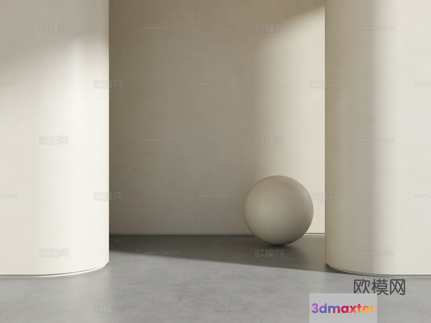 Minimalist White Room 3D Model - 16363 - VRAY Render