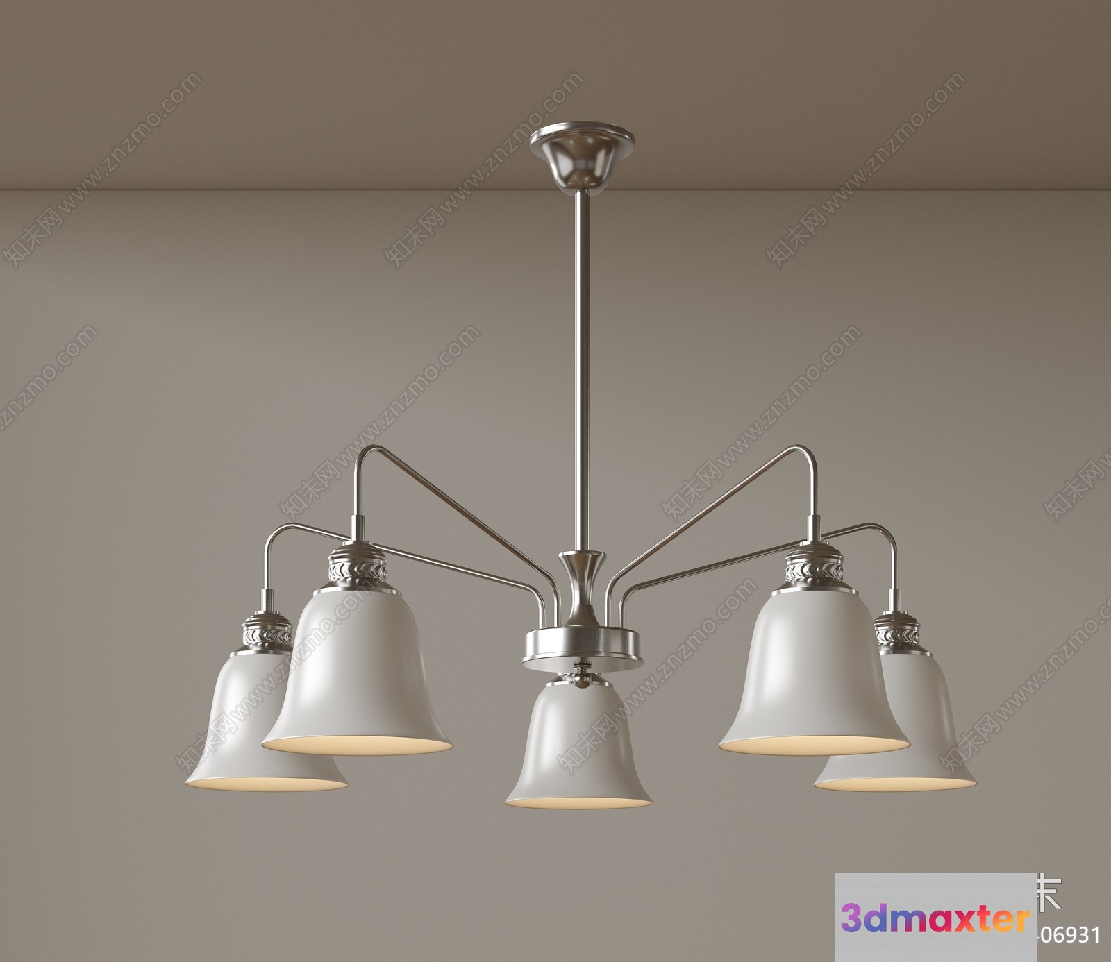 Gold Light Fixture 3D Model - 7425 - VRAY Render