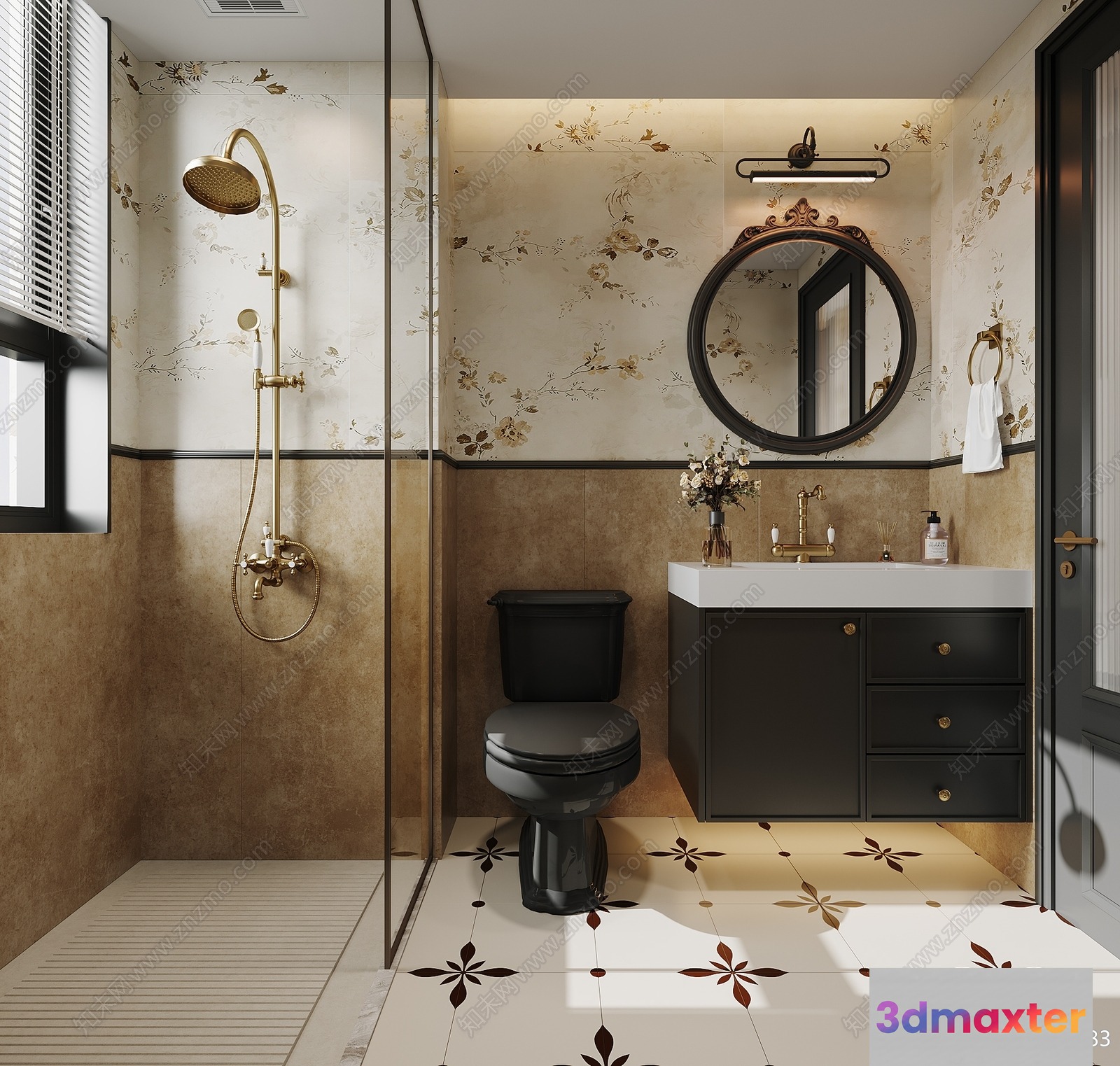 A Modern Bathroom 3D Model - 13529 - VRAY Render