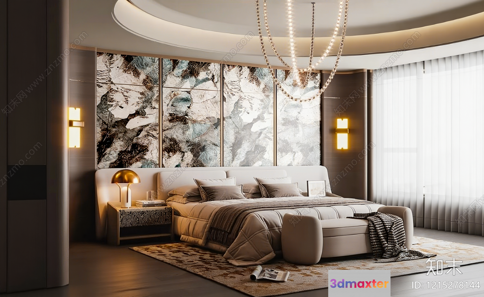 Cozy Bedroom 3D Model - 17594 - VRAY Render
