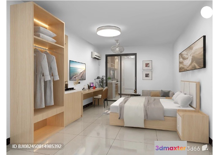 Cozy Bedroom 3D Model - 5145 - VRAY Render
