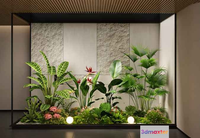 Modern Indoor Garden 3D Model - 13941 - VRAY Render